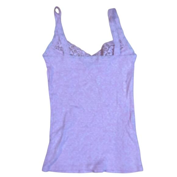 Vintage Y2K Express Lace Cami Tank Pink Size Small Layering Fairy Coquette - Picture 4 of 4